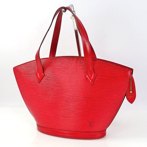 Authentic LOUIS VUITTON Saint Jacques Red Epi Leather Tote Bag #59640 - Picture 1 of 9